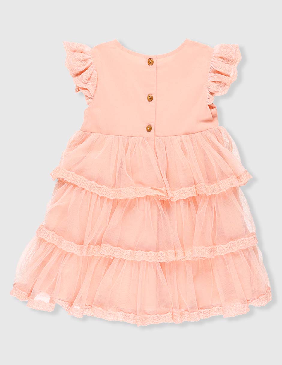Vestido manga volantes para niña 2