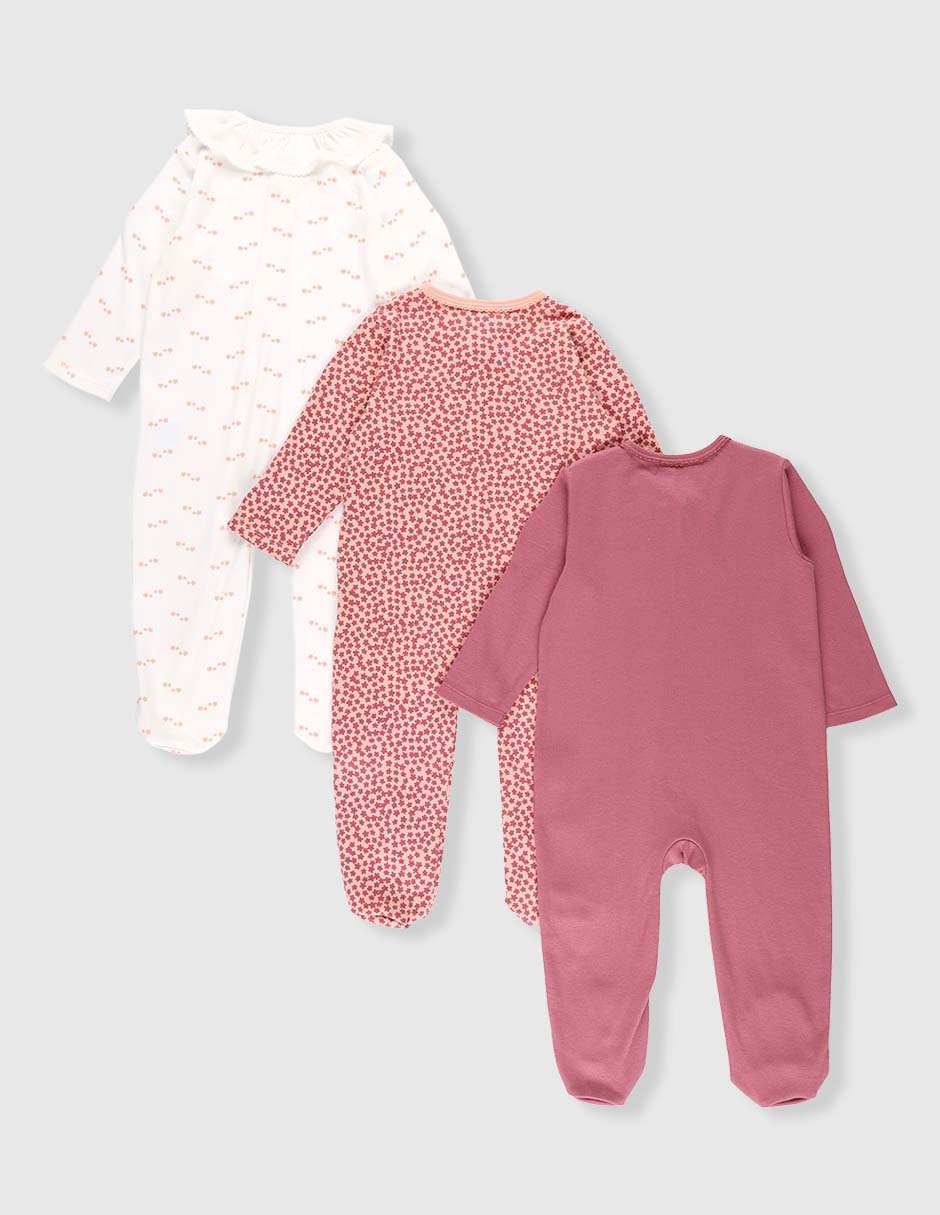 Set de mamelucos Mon Caramel de algodón para bebé niña