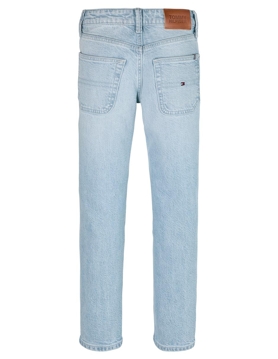 Jeans straight lavado claro para niño 2