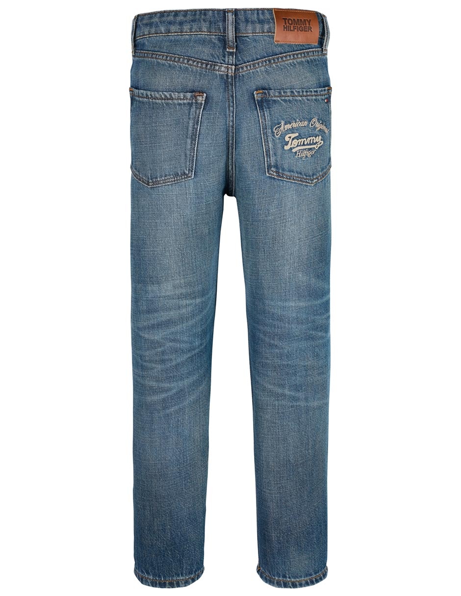 Jeans straight lavado obscuro para niño 2
