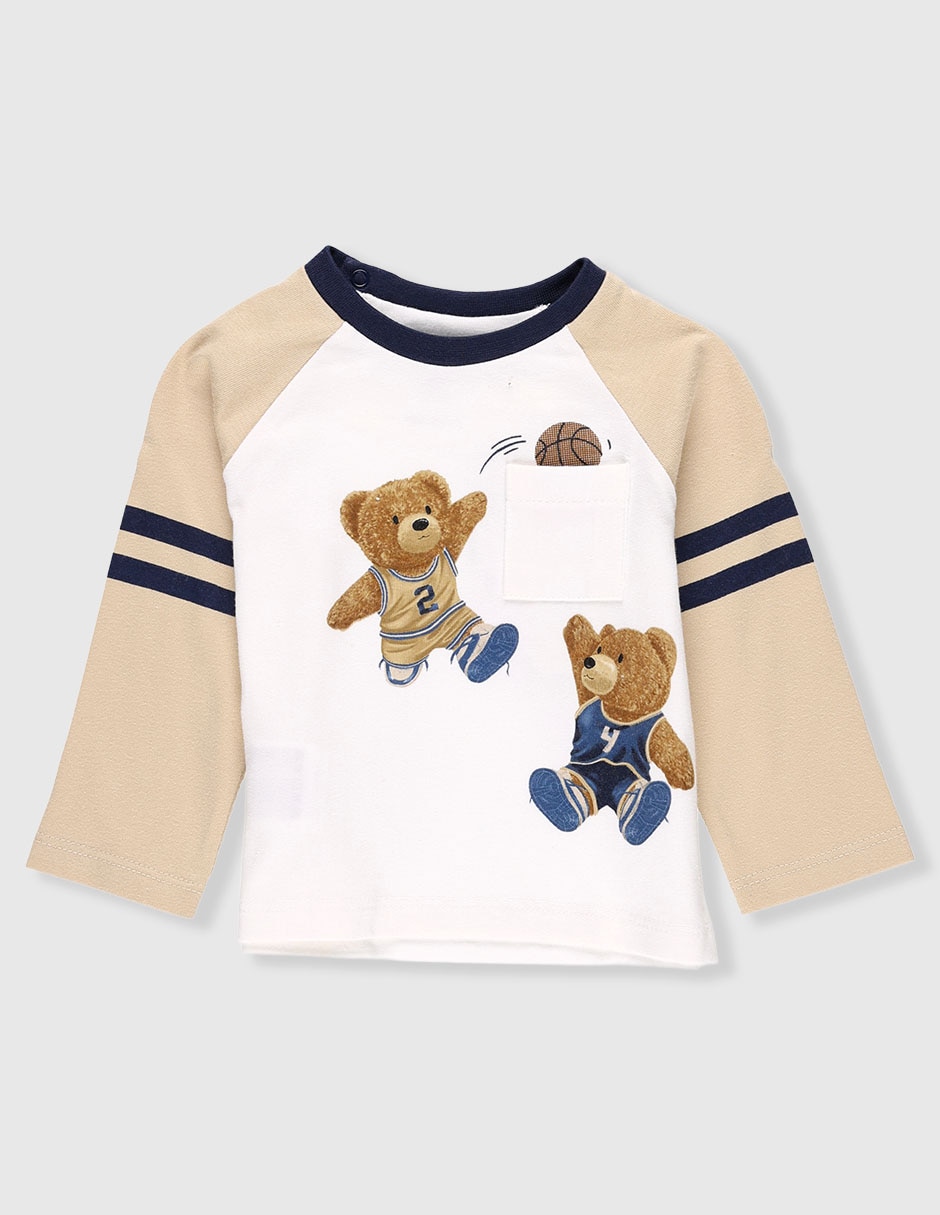 Playera manga larga para bebé niño 1