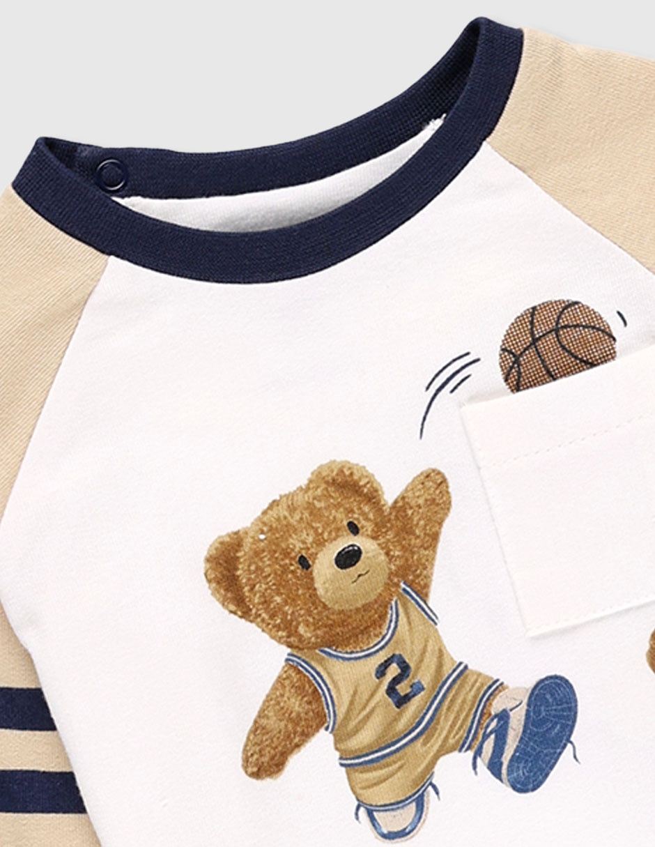 Playera manga larga para bebé niño 6