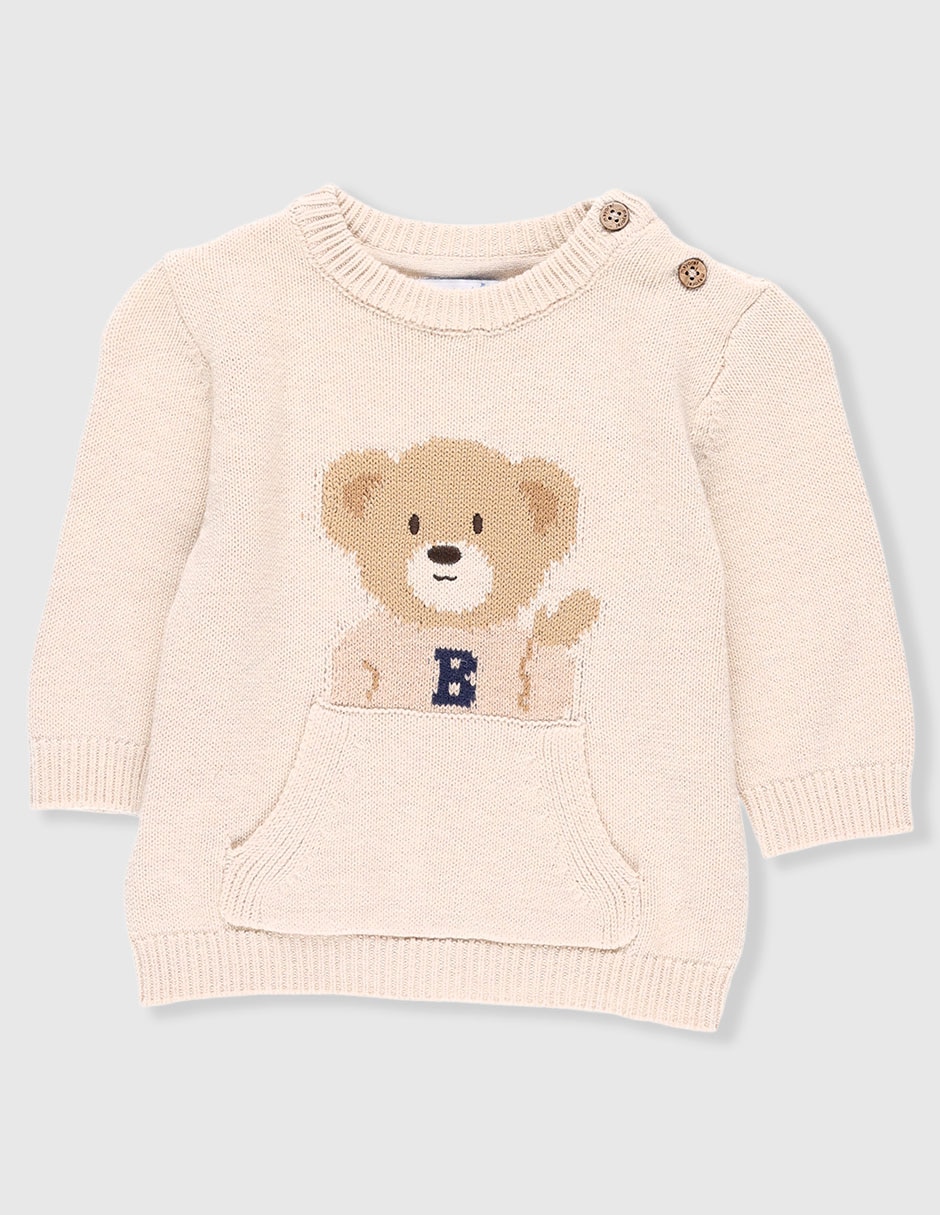 Suéter con bolsillos Oso unisex 1