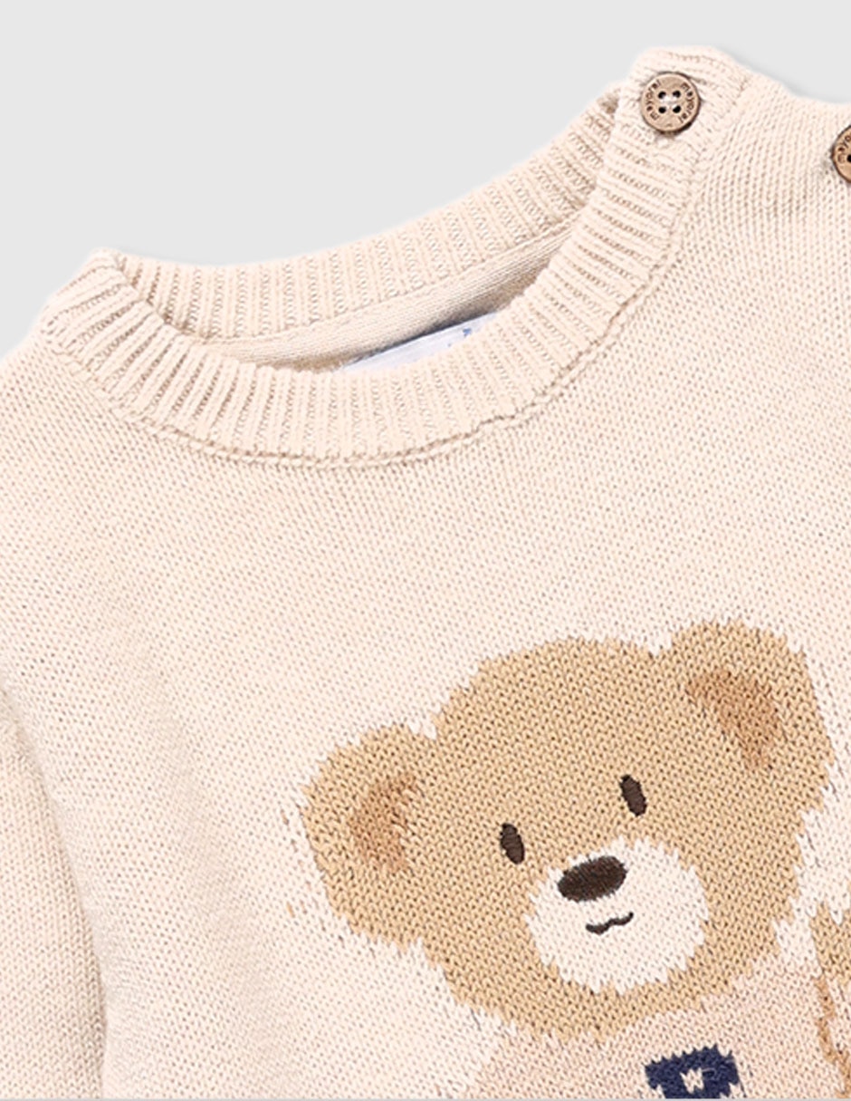 Suéter con bolsillos Oso unisex 6