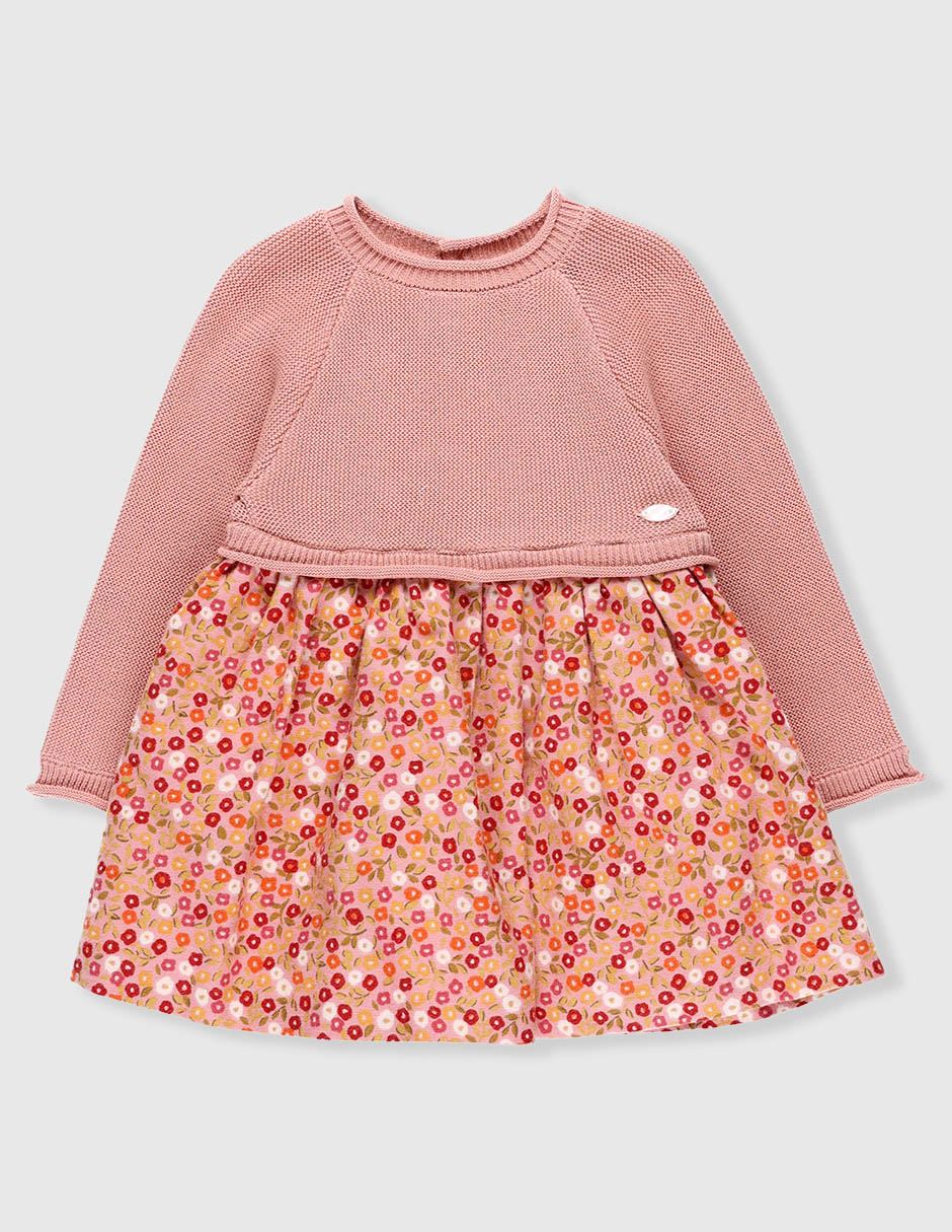 Vestido Mayoral manga larga para bebé niña