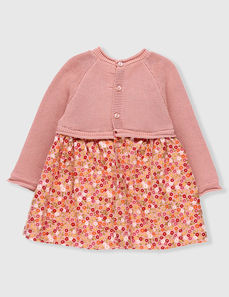 Vestido Mayoral manga larga para bebé niña
