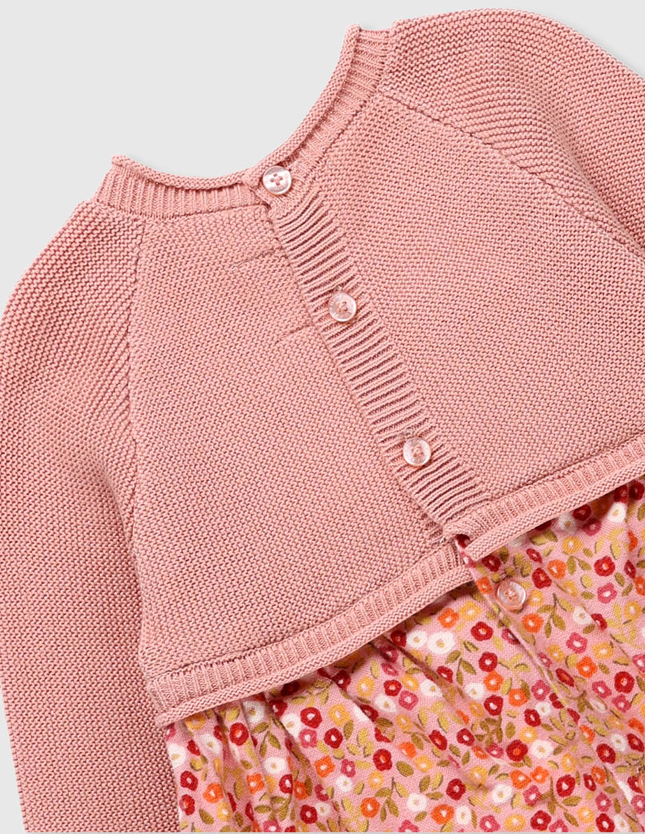 Vestido Mayoral manga larga para bebé niña