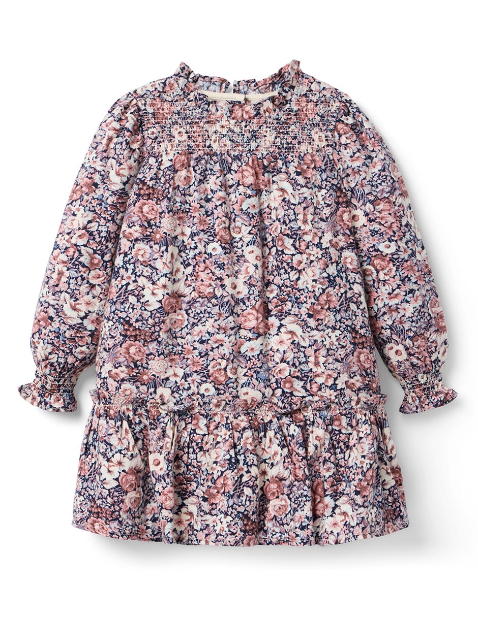 Vestido manga volantes para niña 1