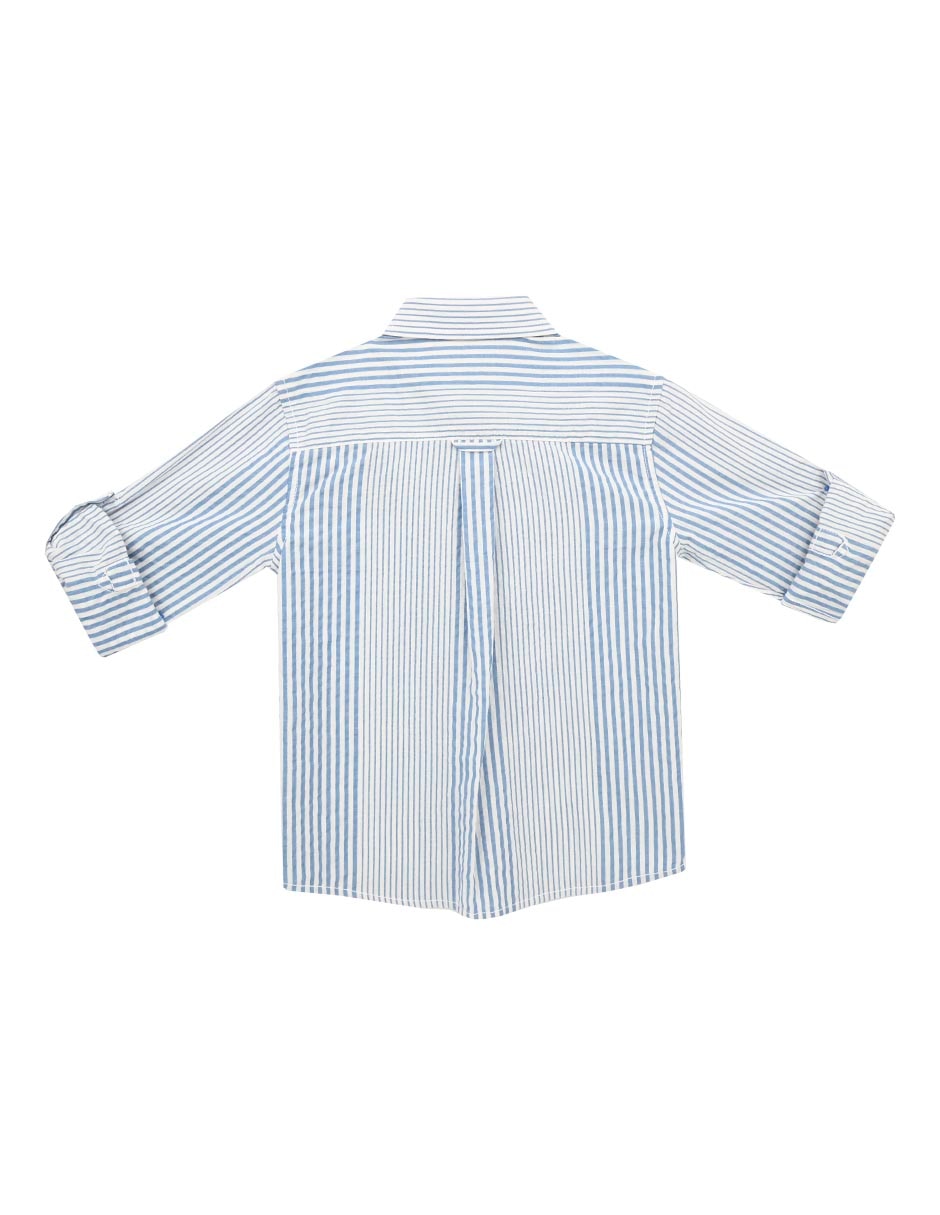 Camisa casual Ferrioni Jurien de algodón manga larga para niño