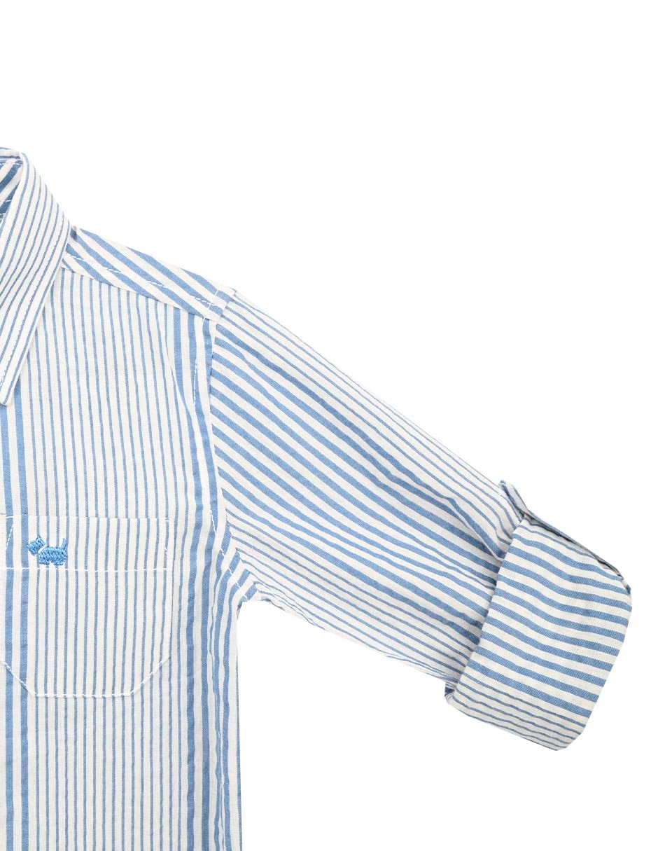 Camisa casual Ferrioni Jurien de algodón manga larga para niño