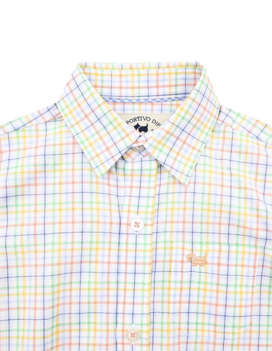 Camisa casual Ferrioni Blaine de algodón manga larga para niño