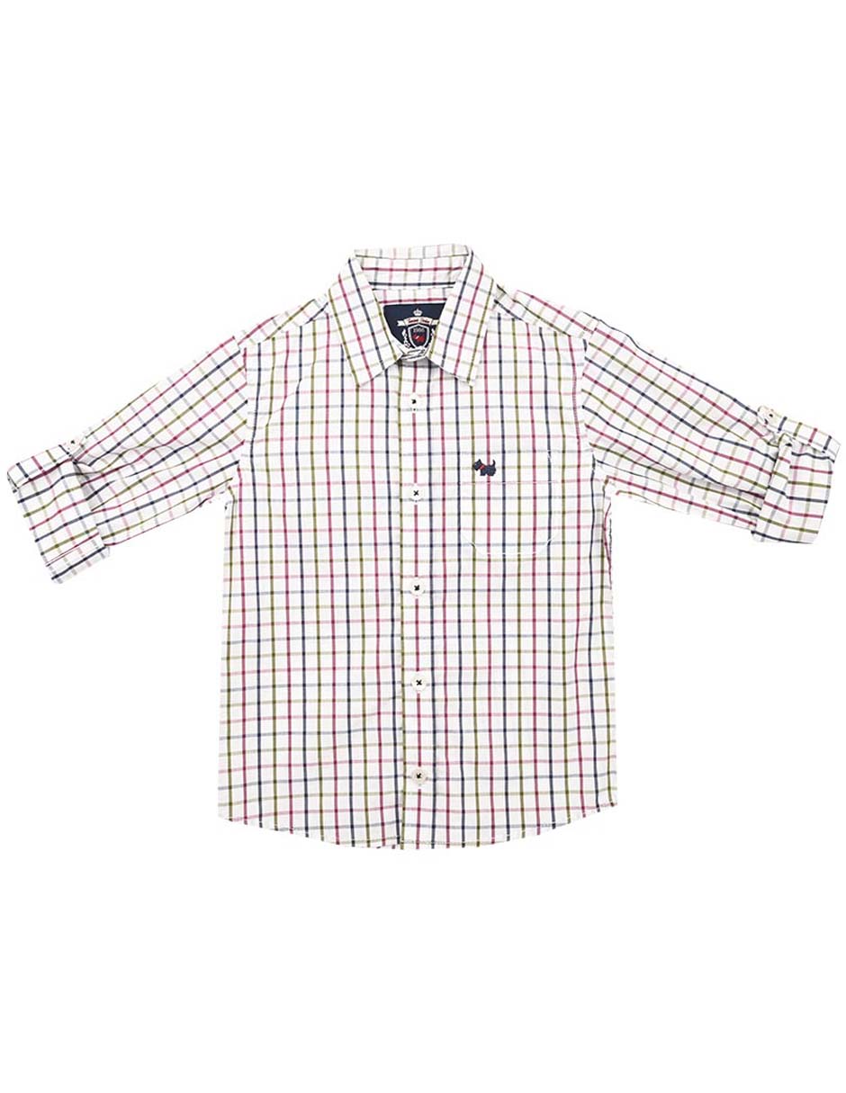 Camisa casual Ferrioni Zigola de algodón manga larga para niño