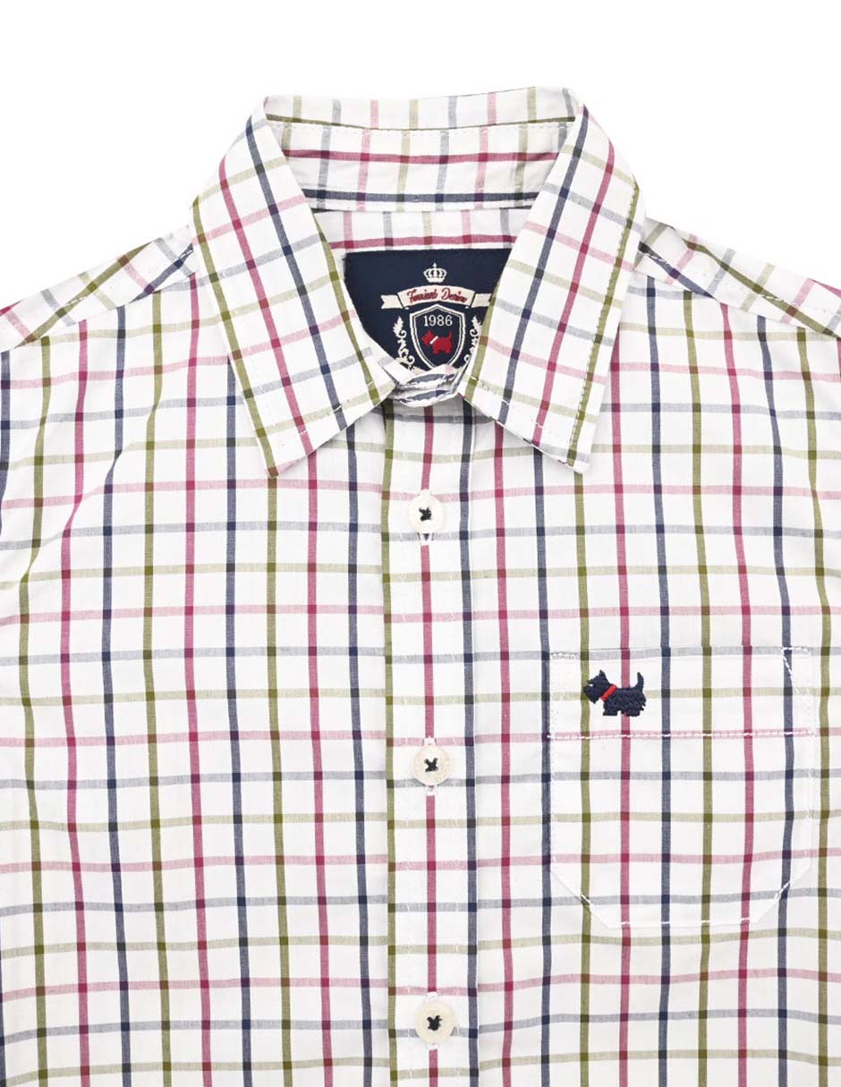 Camisa casual Ferrioni Zigola de algodón manga larga para niño