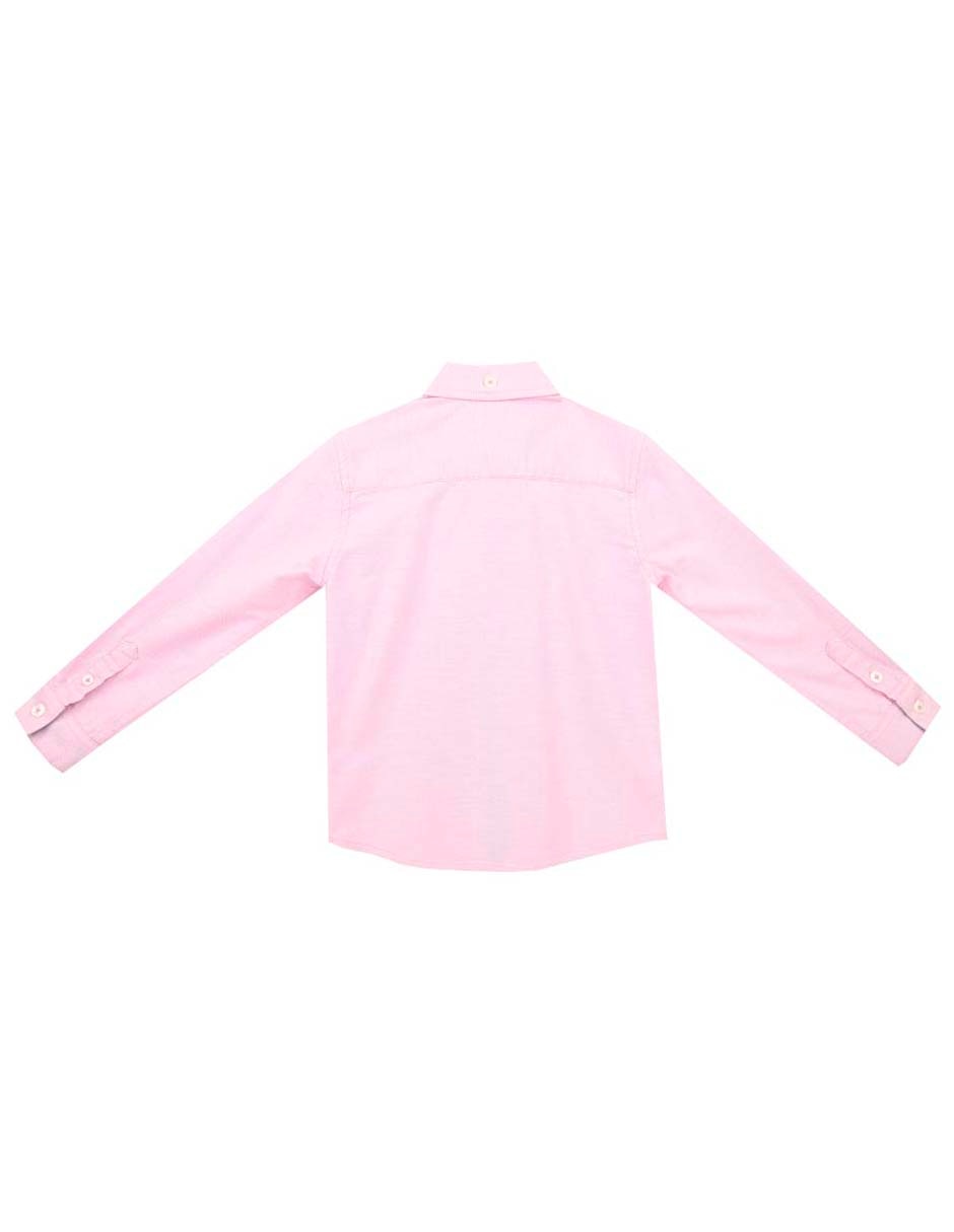 Camisa casual Molia de algodón manga larga para niño