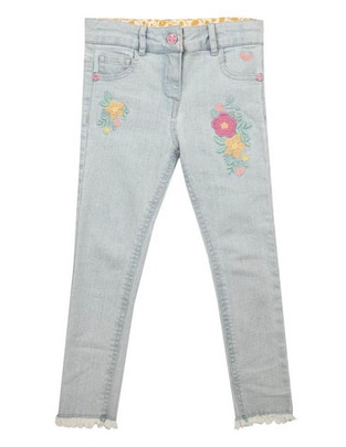 Jeans straight Ferrioni Brett lavado claro para bebé niña