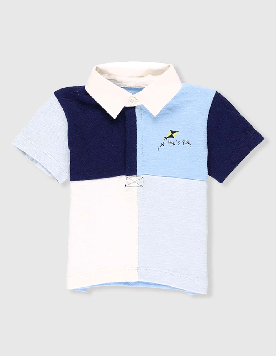 Playera tipo polo de algodón para bebé niño 1