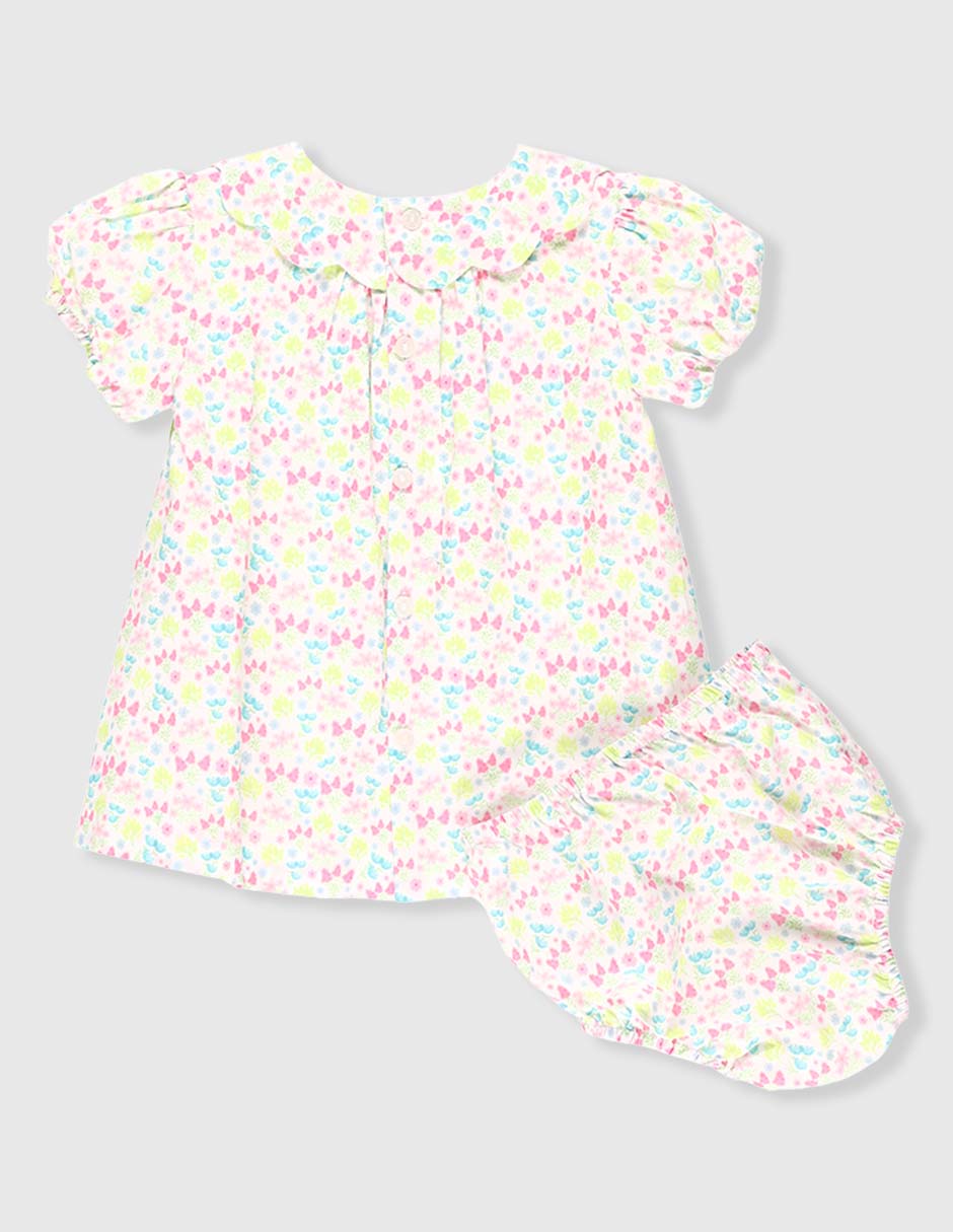 Vestido Mon Caramel manga globo para niña