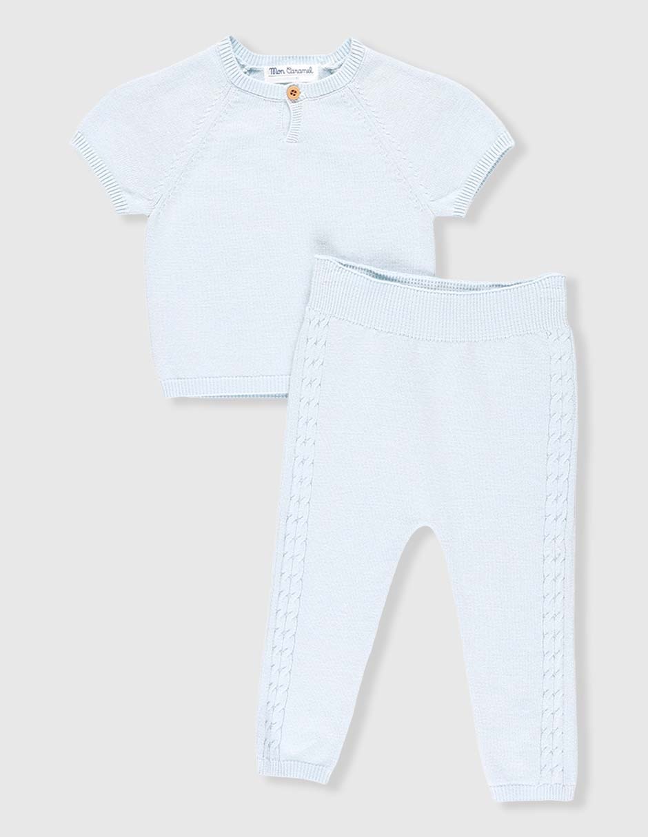 Conjunto Mon Caramel de algodón para niño