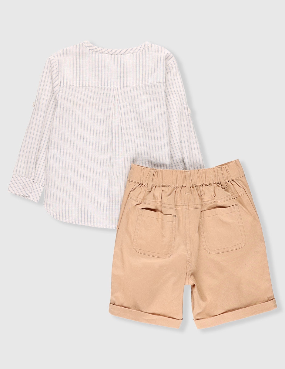 Conjunto Mon Caramel de algodón para niño