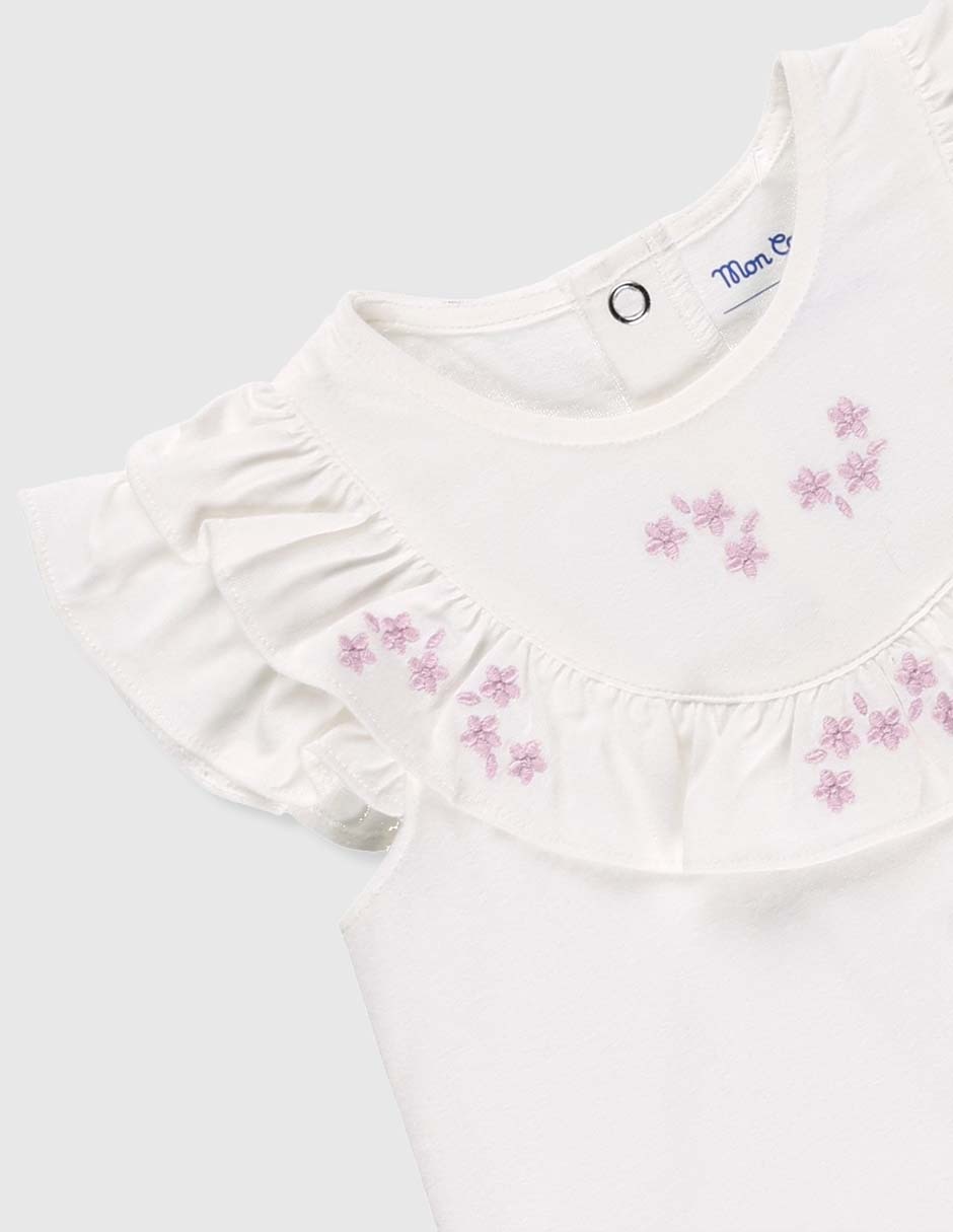 Playera manga corta para bebé niña