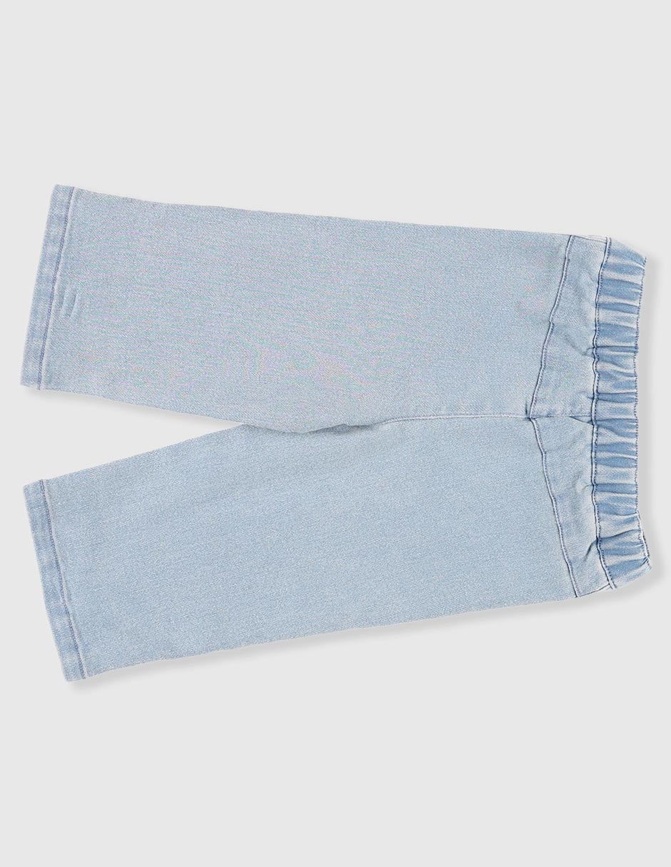 Jeans straight lavado claro para bebé niña 6