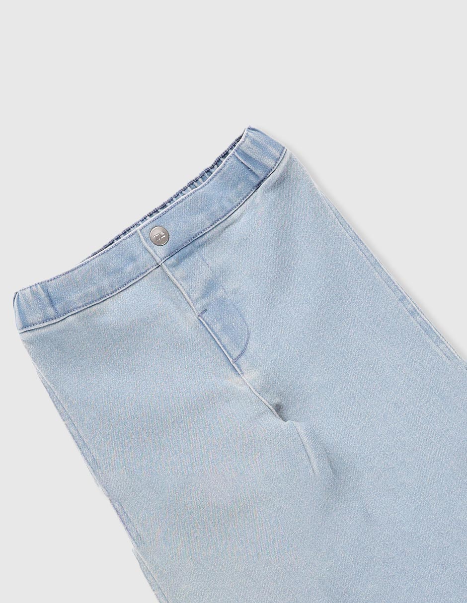 Jeans straight lavado claro para bebé niña 8