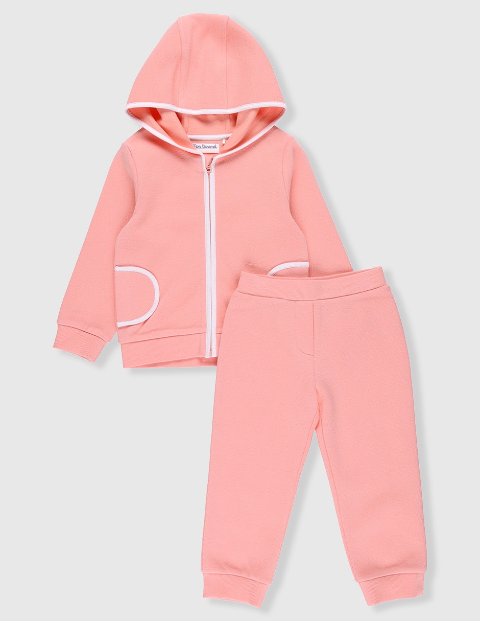 Conjunto pants deportivo Mon Caramel de algodón para bebé niña