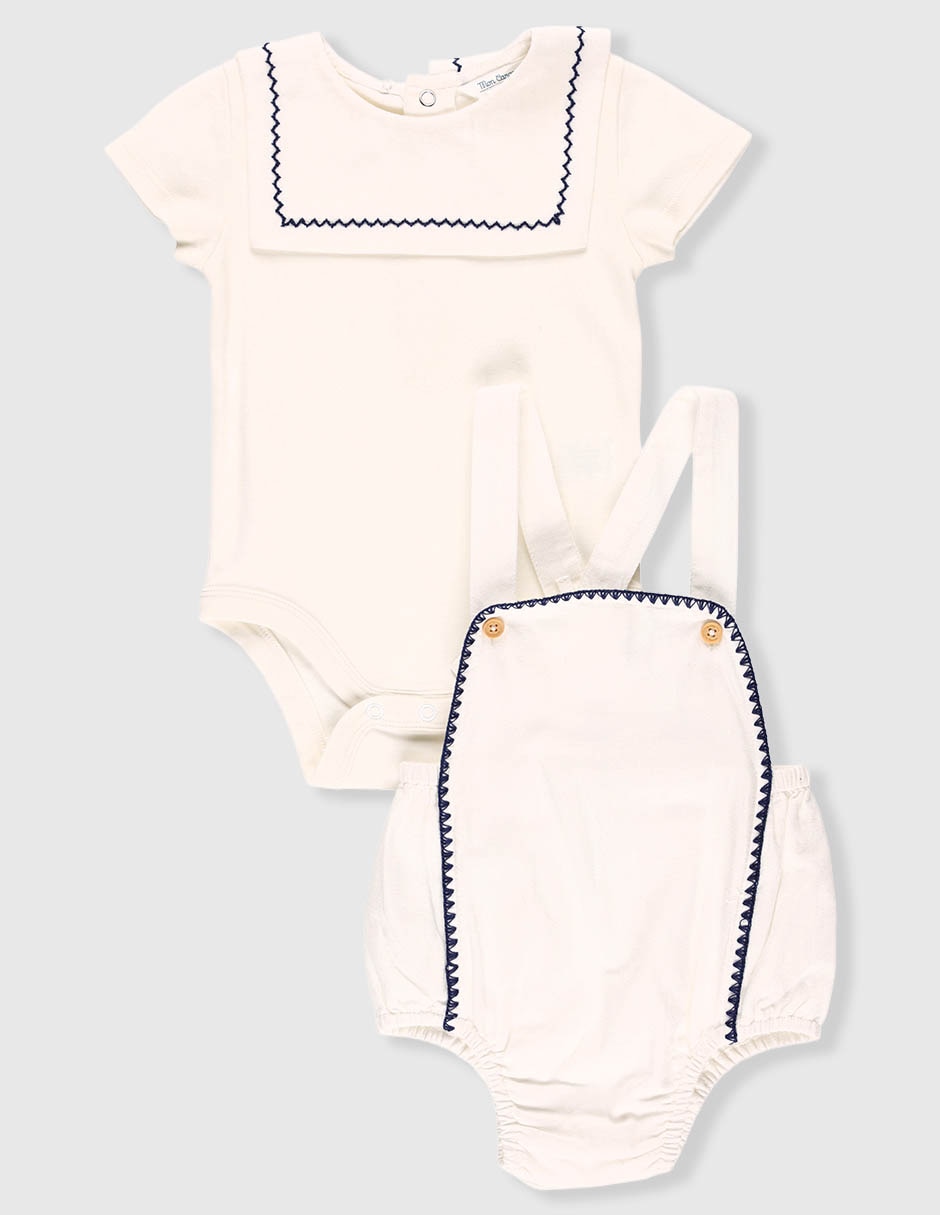 Conjunto ceremonia de algodón para bebé 1