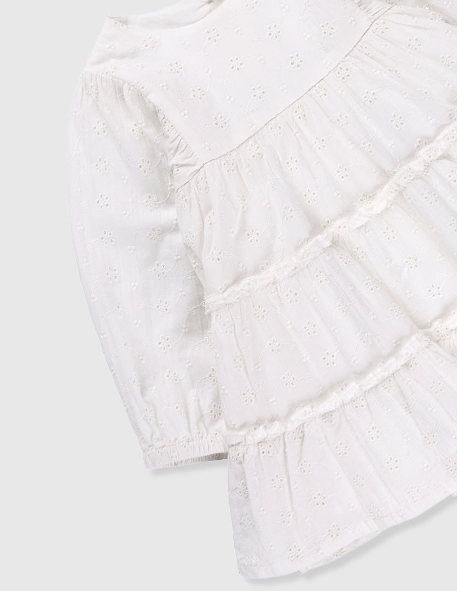 Vestido con chaleco manga globo para bebé niña 3