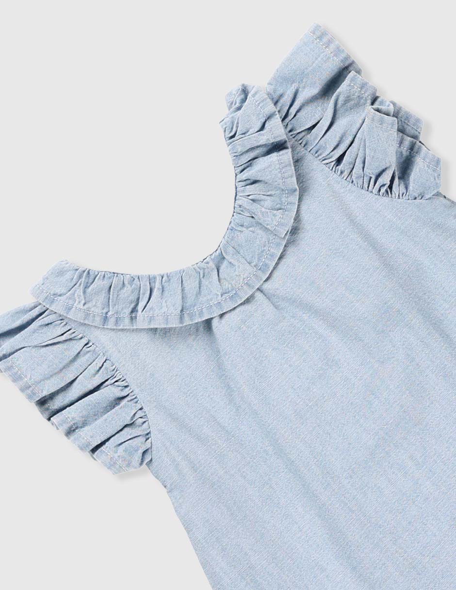 Vestido Mon Caramel manga mariposa para bebé niña