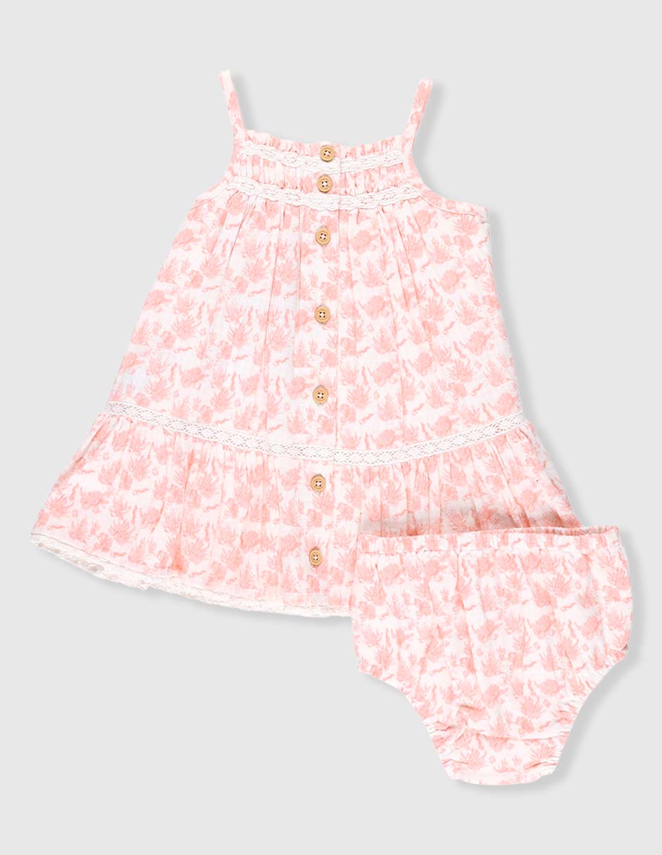 Vestido con calzón Mon Caramel sin manga para bebé niña