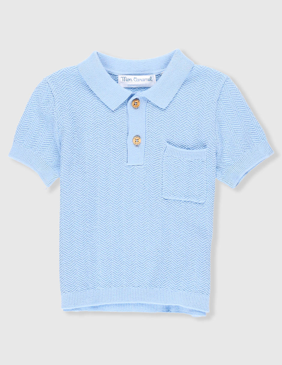 Playera tipo polo de algodón para bebé niño Playera tipo polo de algodón para bebé niño