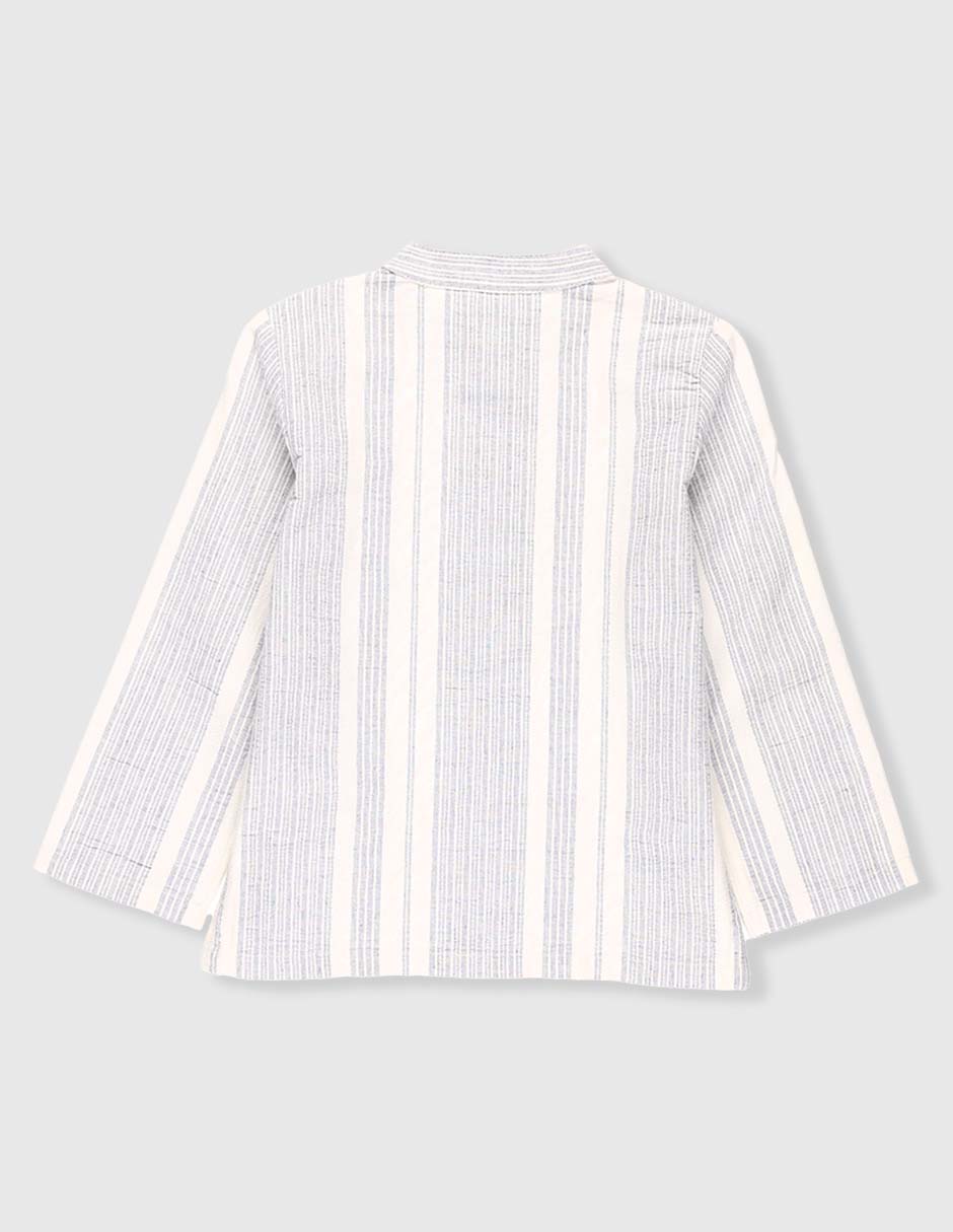 Camisa casual Mon Caramel de algodón manga larga para niño