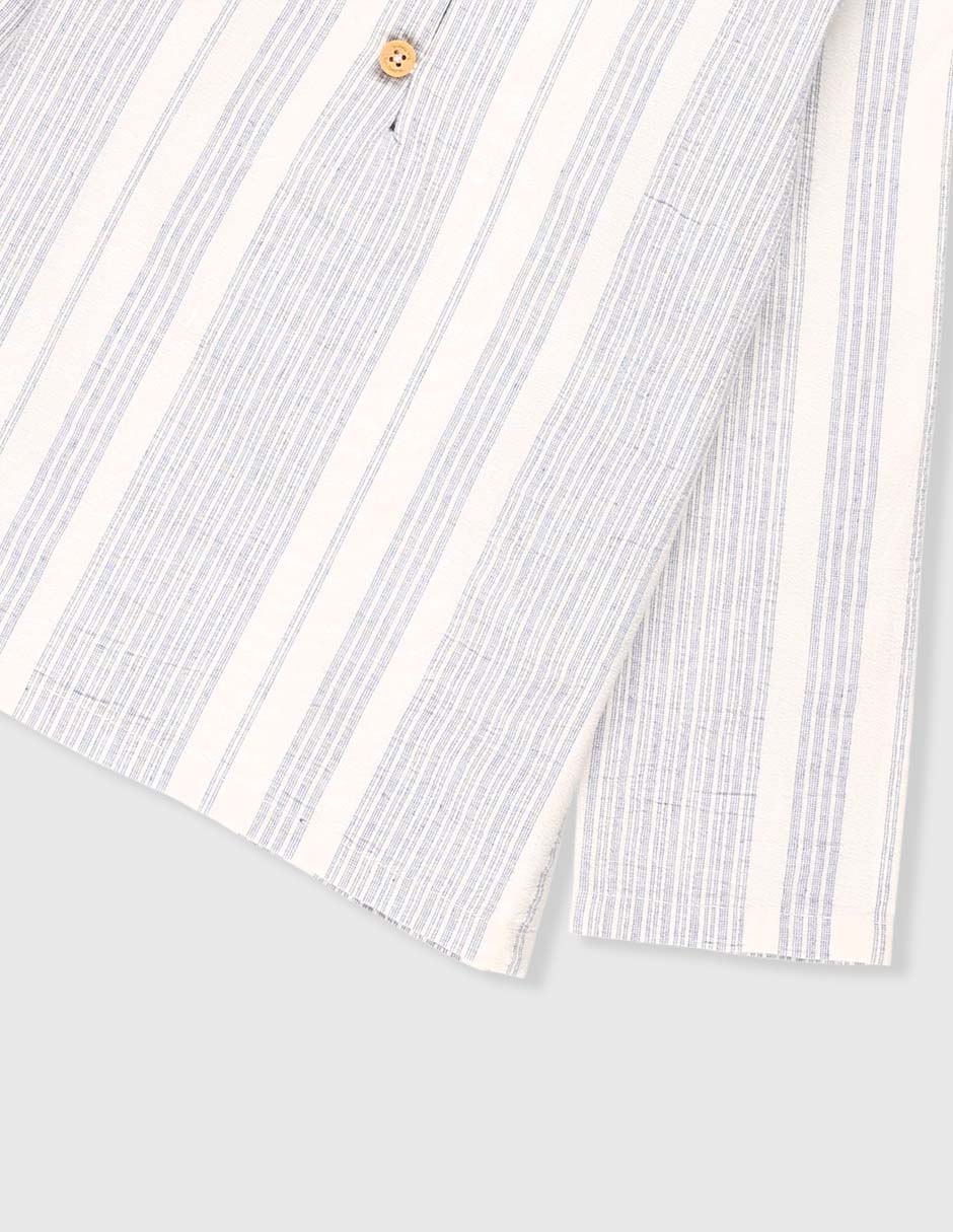 Camisa casual Mon Caramel de algodón manga larga para niño