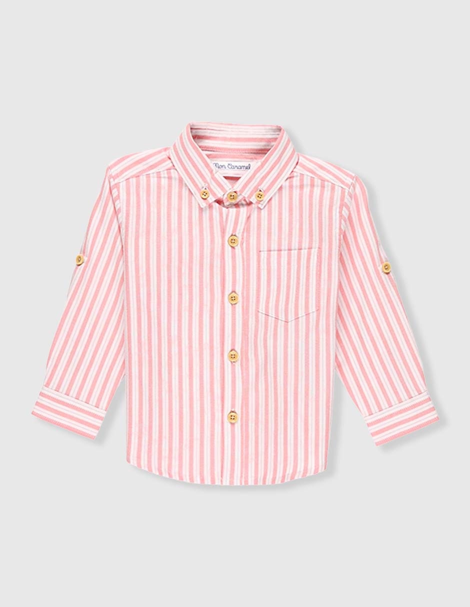 Camisa casual de algodón manga larga para niño 1