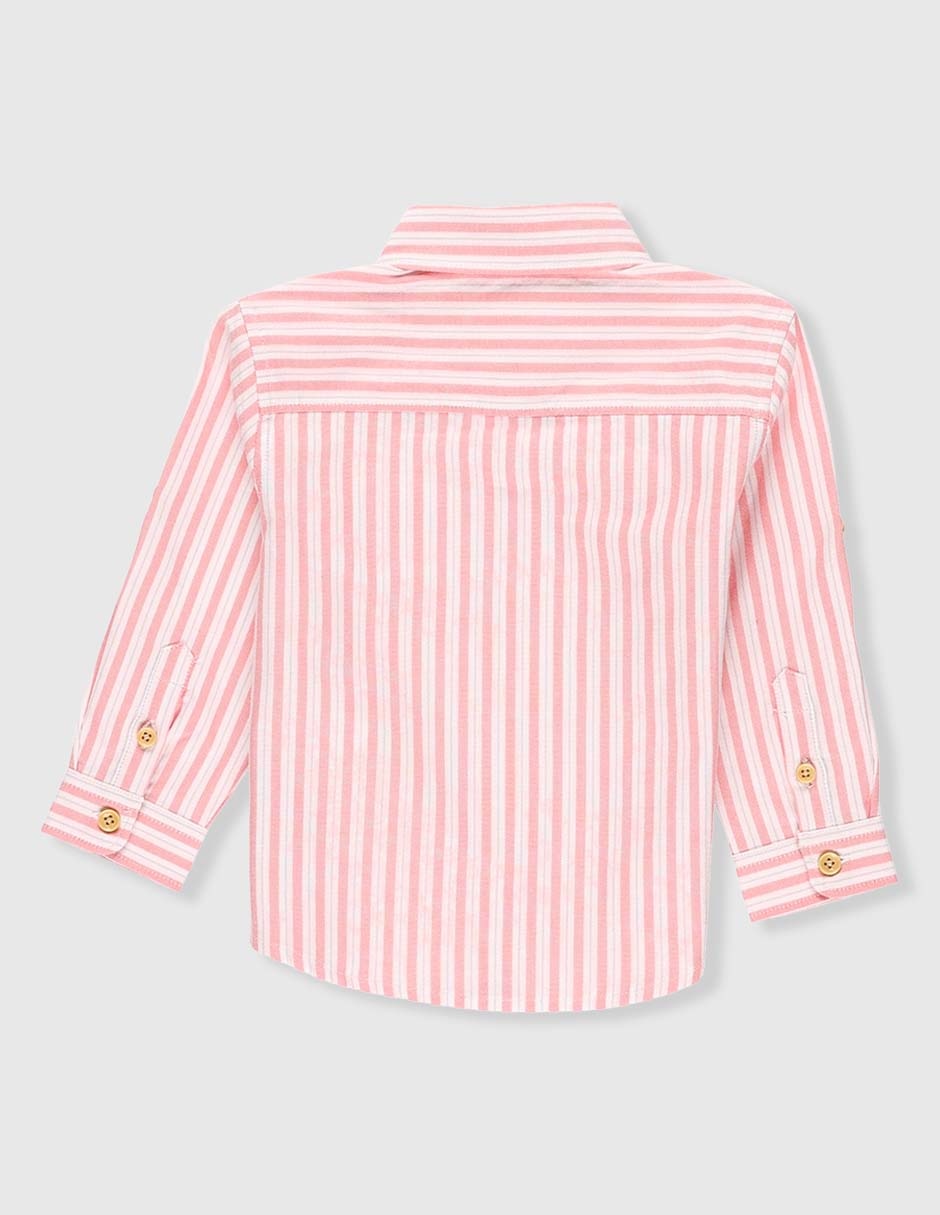 Camisa casual de algodón manga larga para niño 5