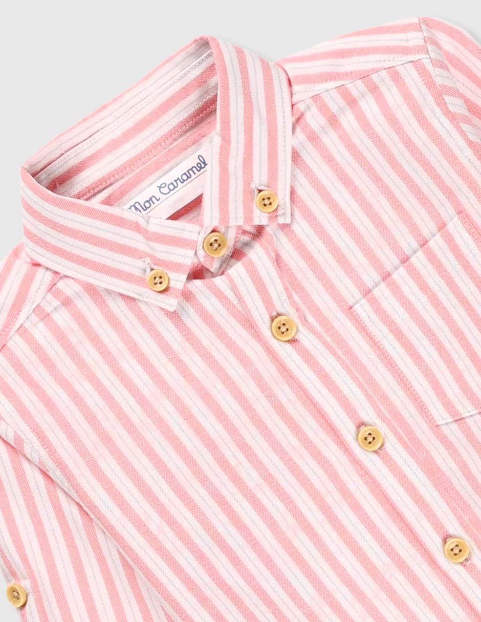 Camisa casual de algodón manga larga para niño 6