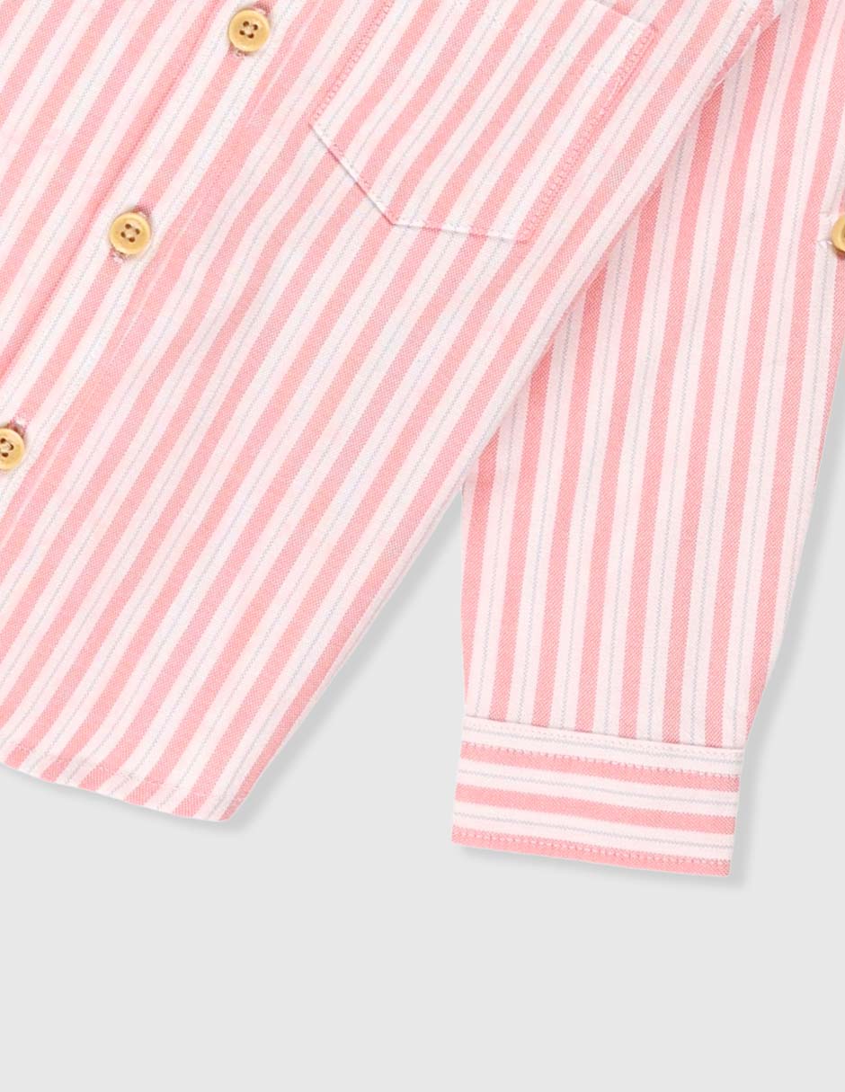 Camisa casual de algodón manga larga para niño 7