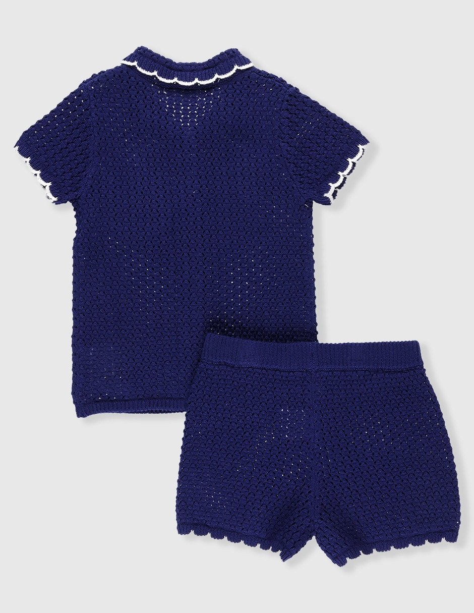 Conjunto casual de algodón para bebé niña