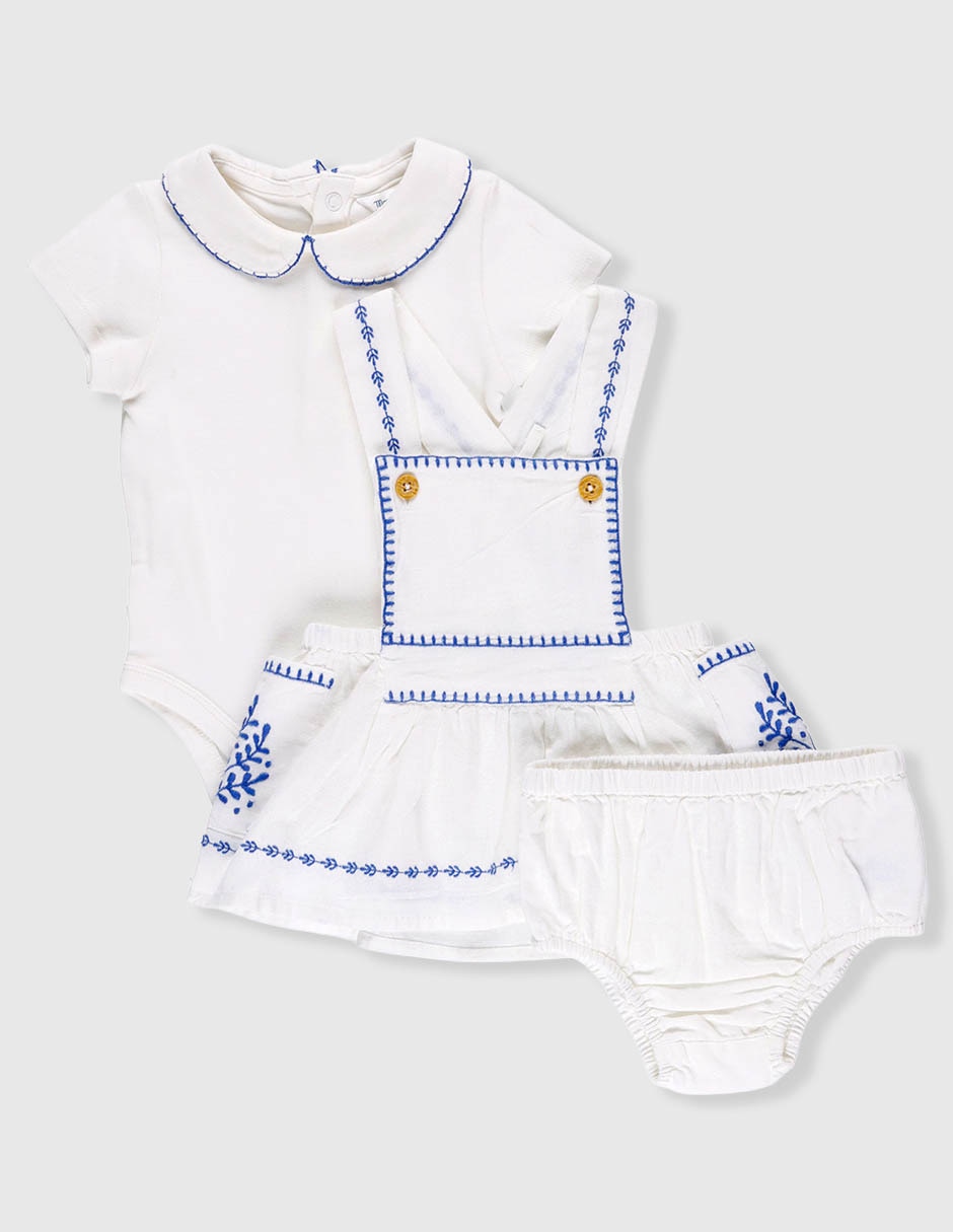 Conjunto de algodón para niña 3 piezas