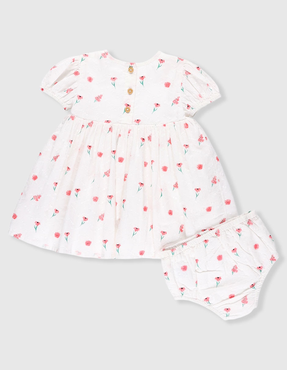 Vestido con calzón manga cap para bebè niña 2