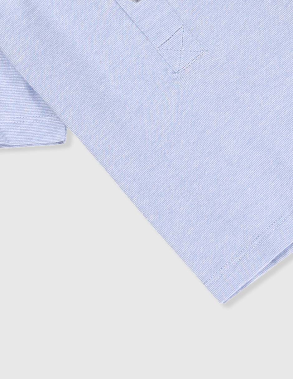 Playera tipo polo de algodón para bebé 4