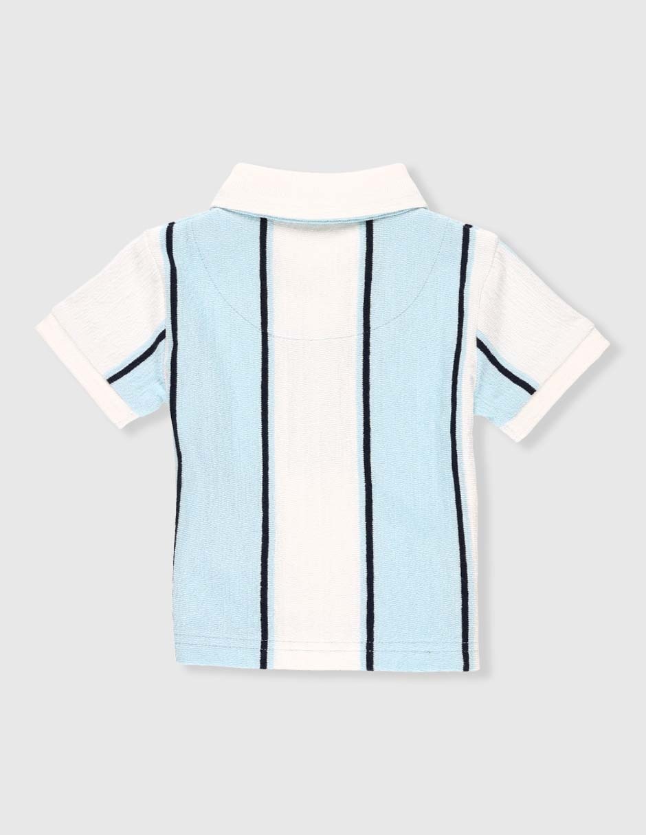 Playera tipo polo de algodón para bebé 2