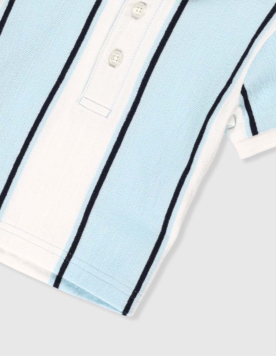 Playera tipo polo de algodón para bebé 4