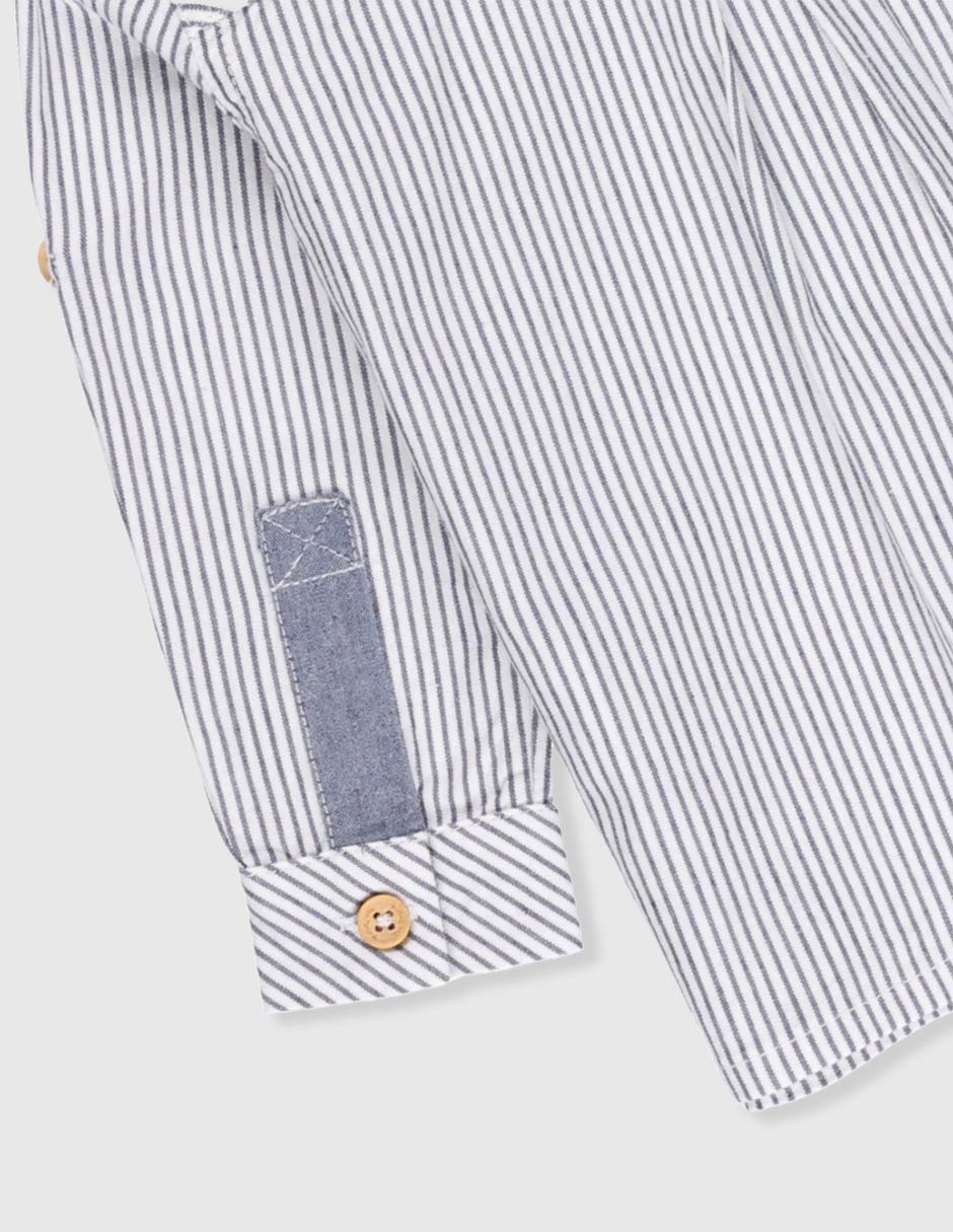 Camisa casual de algodón manga larga para bebé niño