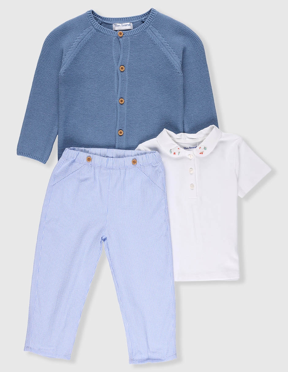 Conjunto casual de algodón para bebé niño 1