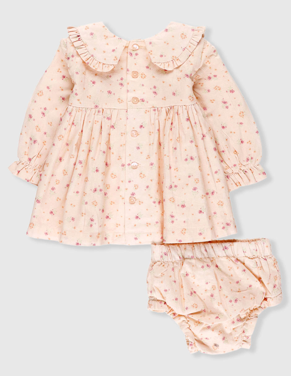 Vestido manga con puño para niña 3