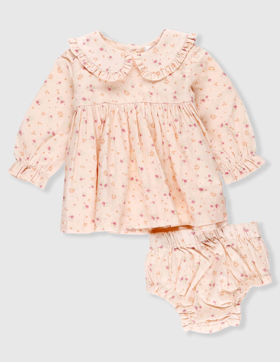 Vestido manga con puño para niña Vestido manga con puño para niña