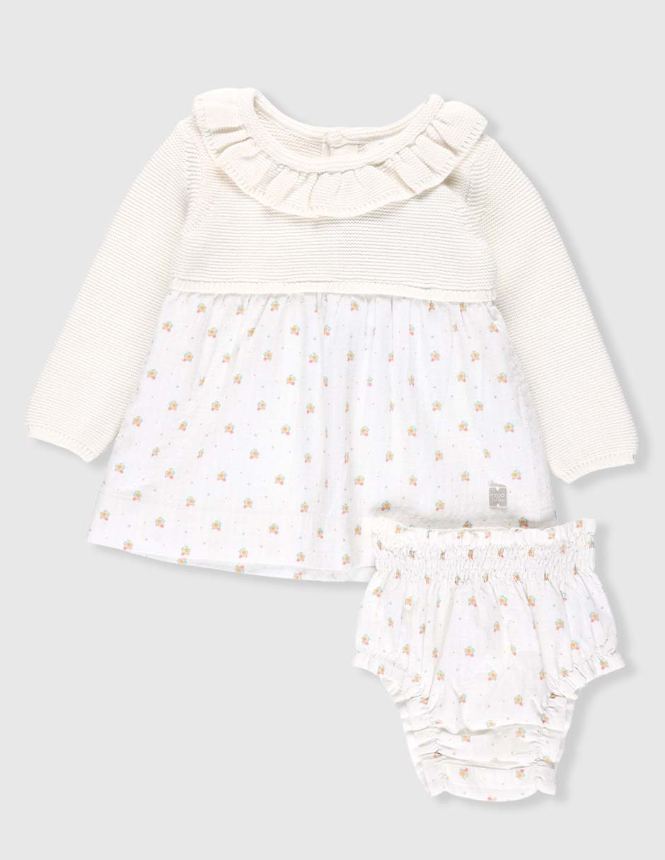Vestido con calzón para bebé niña