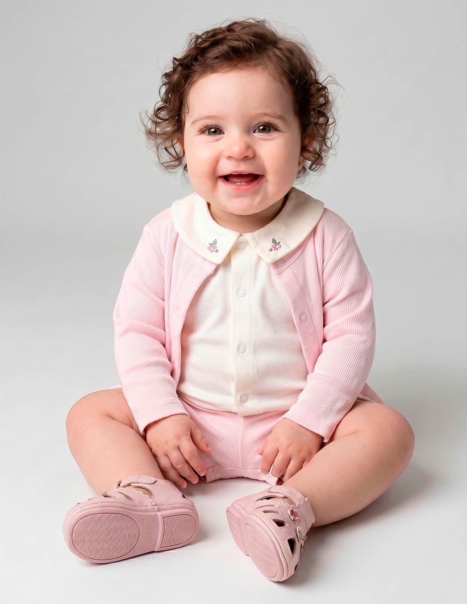 Conjunto de algodón para niña 3 piezas 1